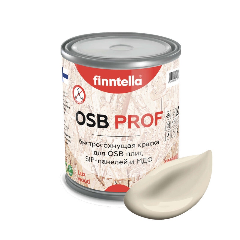 

Краска OSB Prof , LIINAVAATTEET Светло-бежевый, 0,9л, OSB PROF специализированная для ОСБ плит. Высокоадгезионная. Самогрунтующая.