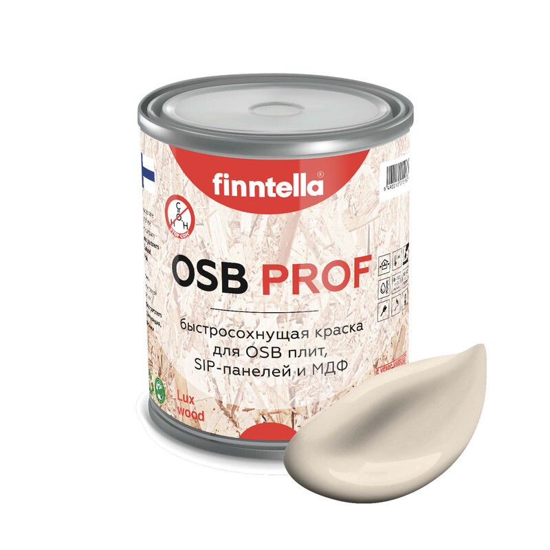 

Краска OSB Prof , SILKKI бежевый, 0,9л, OSB PROF специализированная для ОСБ плит. Высокоадгезионная. Самогрунтующая.