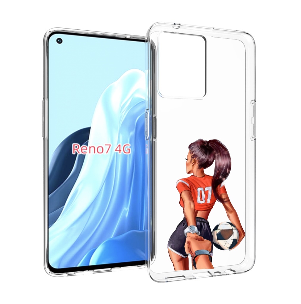 

Чехол MyPads Девушка-футболистка женский для OPPO RENO 7 4G, Прозрачный, Tocco