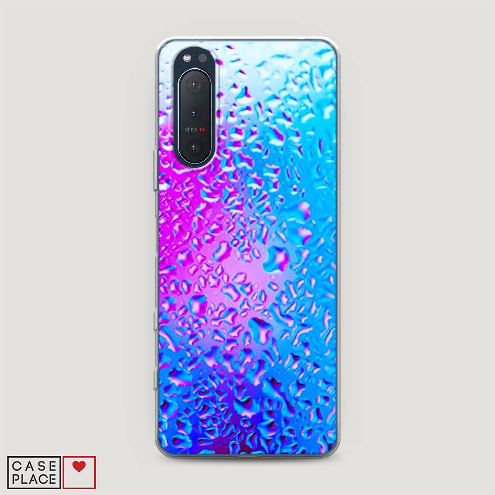 

Чехол на Sony Xperia 5 II "Капли на стекле", Голубой;розовый, 54750-3