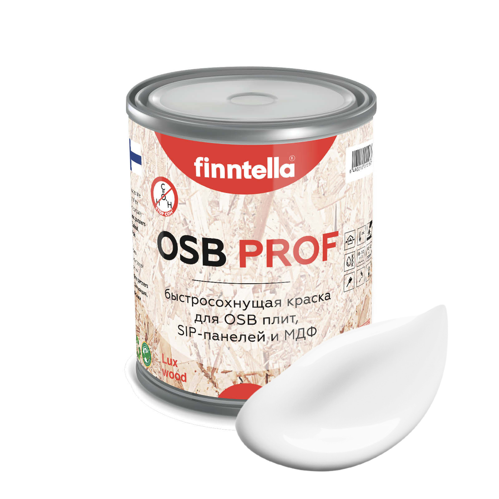 

Краска OSB Prof , LUMI белый, 0,9л, OSB PROF специализированная для ОСБ плит. Высокоадгезионная. Самогрунтующая.