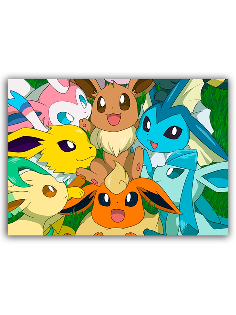 фото Магнит на холодильник drabs eeveelutions покемон