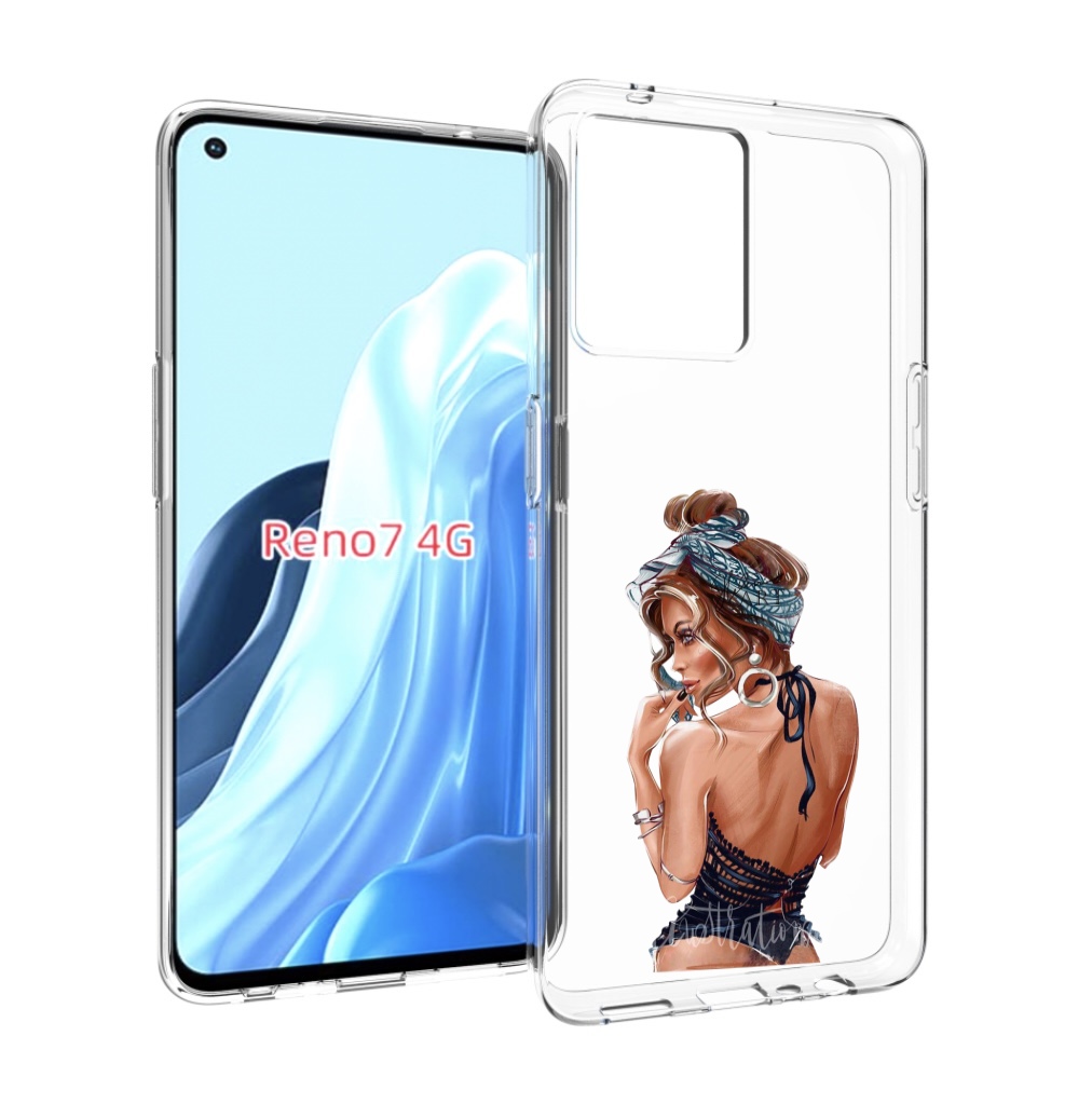 

Чехол MyPads Красивая-дама женский для OPPO RENO 7 4G, Прозрачный, Tocco