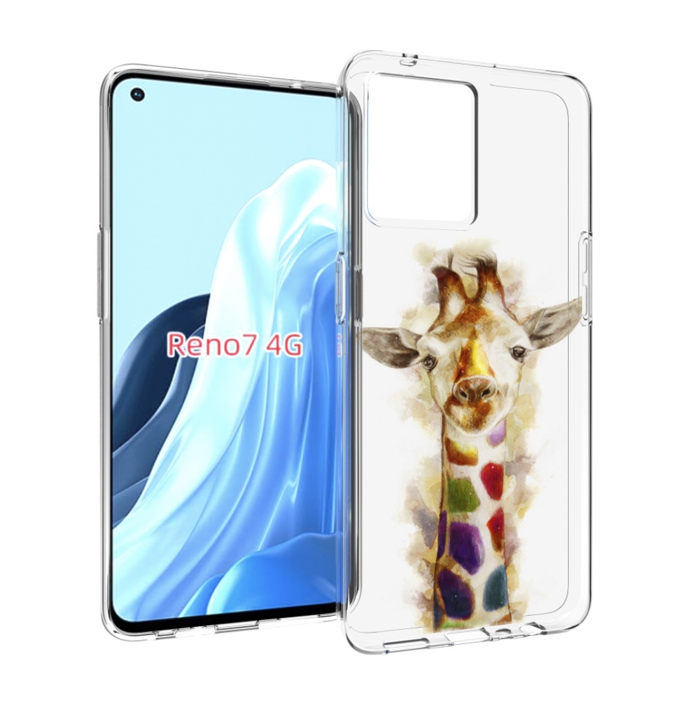 

Чехол MyPads Красочный жираф для OPPO RENO 7 4G, Прозрачный, Tocco