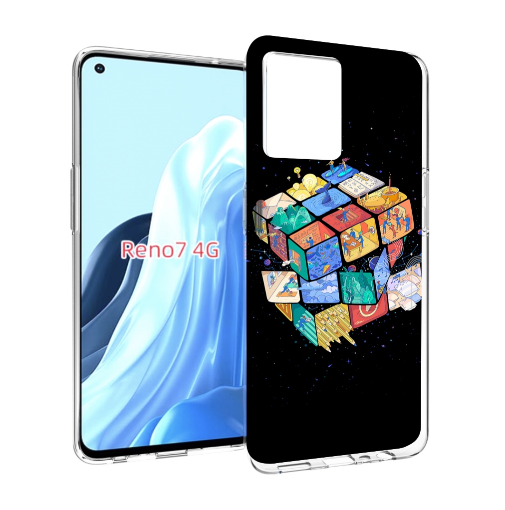 

Чехол MyPads Кубик-Рубика для OPPO RENO 7 4G, Прозрачный, Tocco