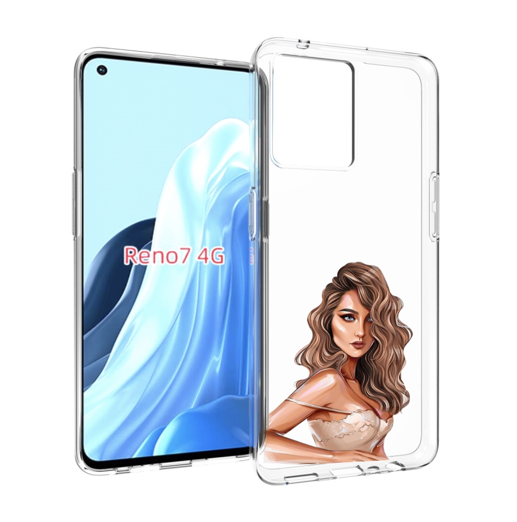 

Чехол MyPads Кудрявая-девушка женский для OPPO RENO 7 4G, Прозрачный, Tocco