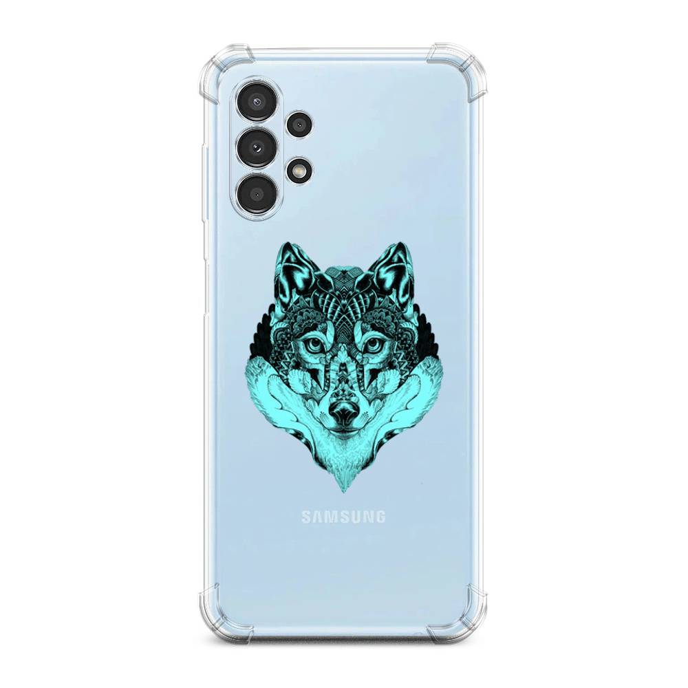 

Чехол Awog на Samsung Galaxy A13 / Самсунг Галакси А13 "Бирюзовый волк", Голубой;черный, 2104851-1