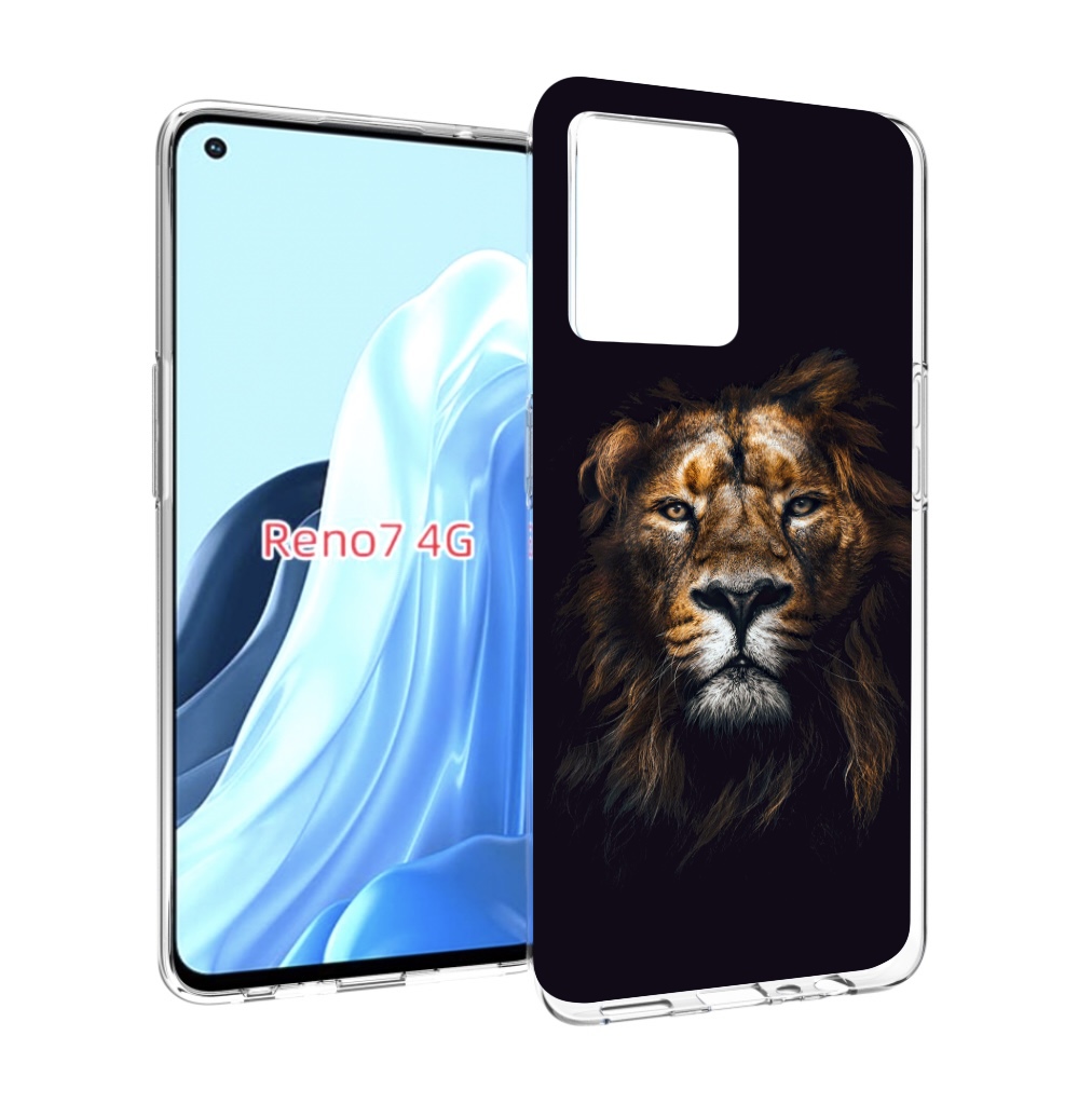 

Чехол MyPads Лев-в-тени мужской для OPPO RENO 7 4G, Прозрачный, Tocco