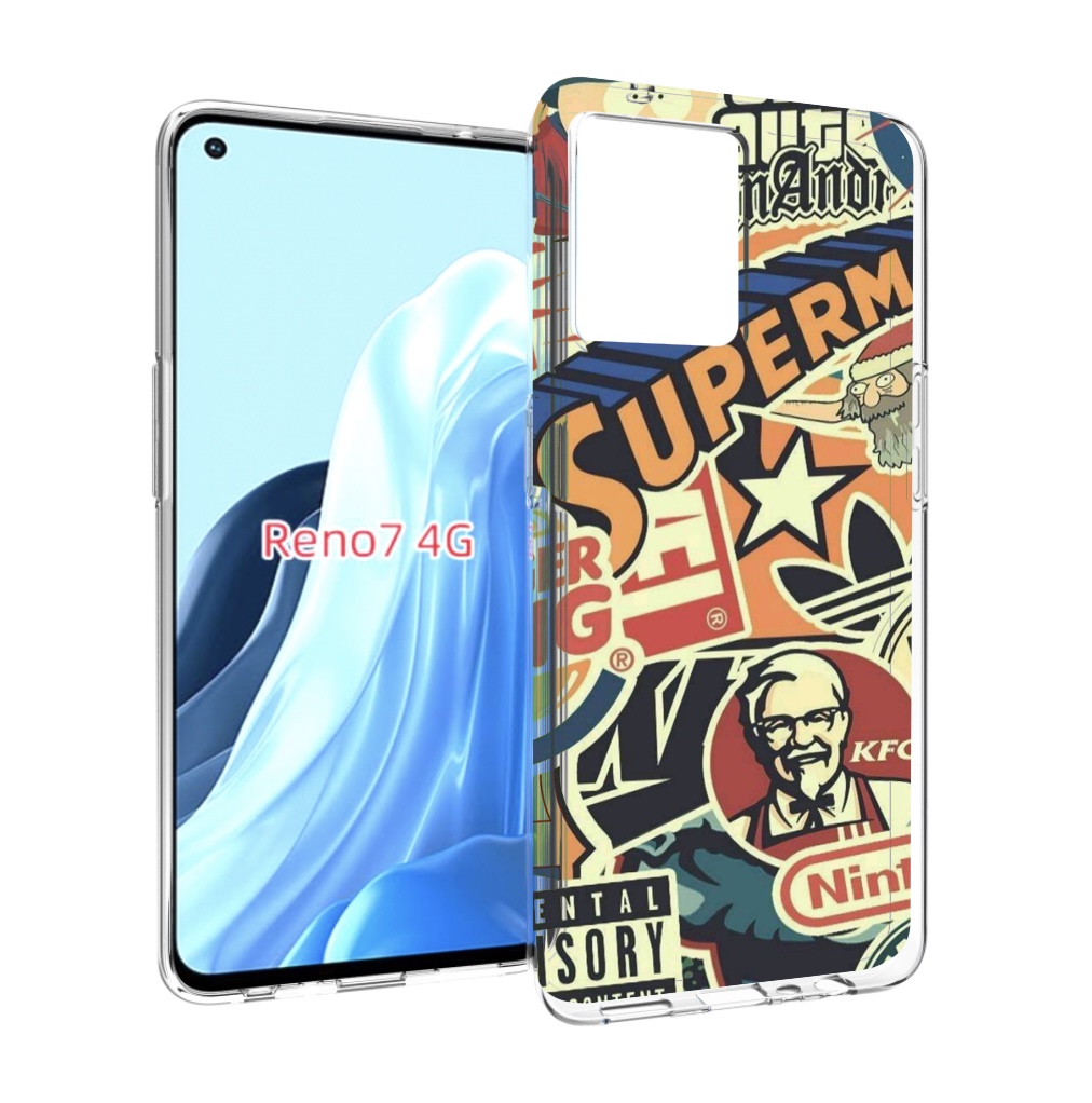 

Чехол MyPads Лейблы-на-постере для OPPO RENO 7 4G, Прозрачный, Tocco