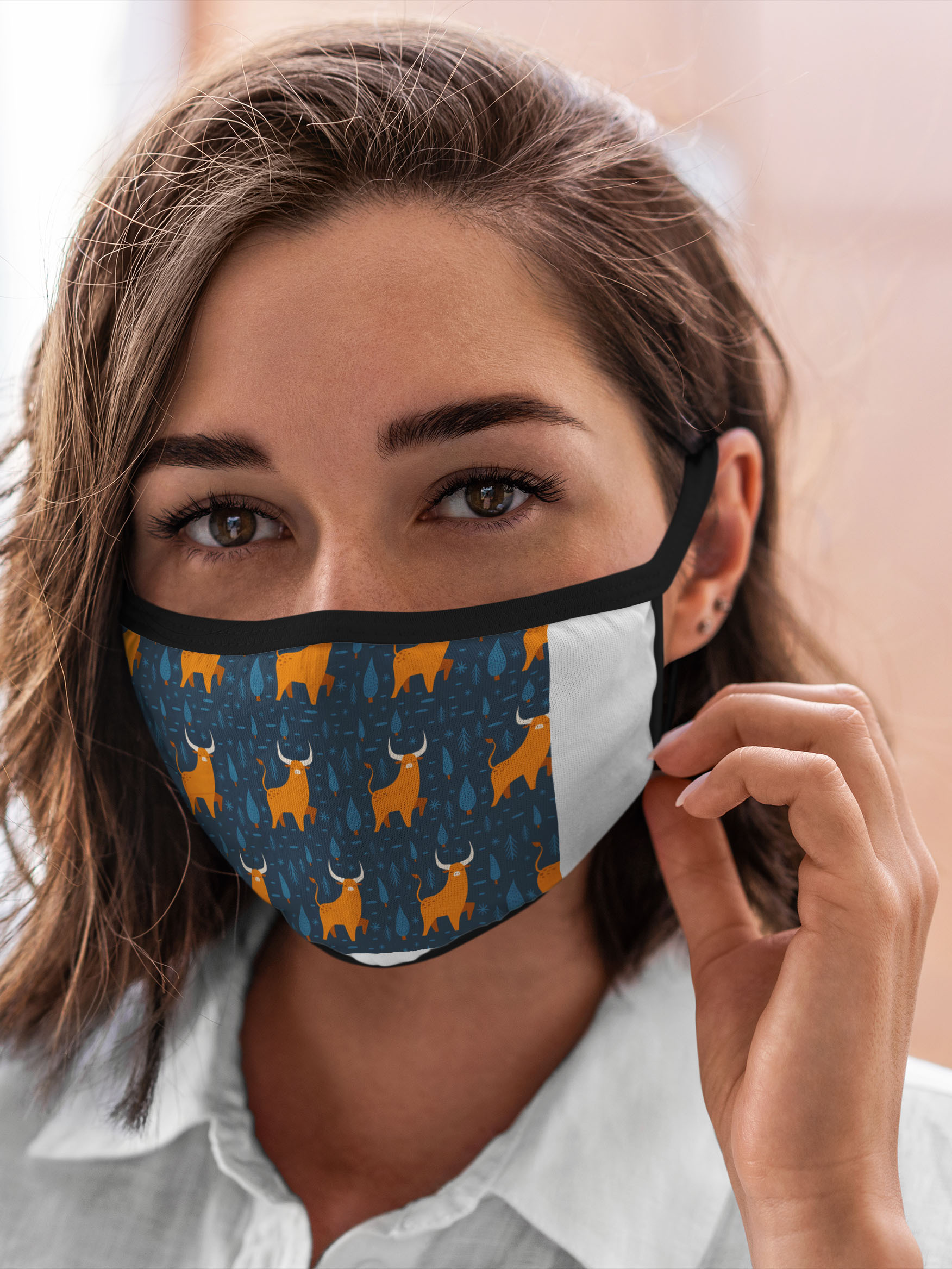 

Многоразовая маска унисекс Burnettie Новый Год Быки, Разноцветный, Новый Год Быки