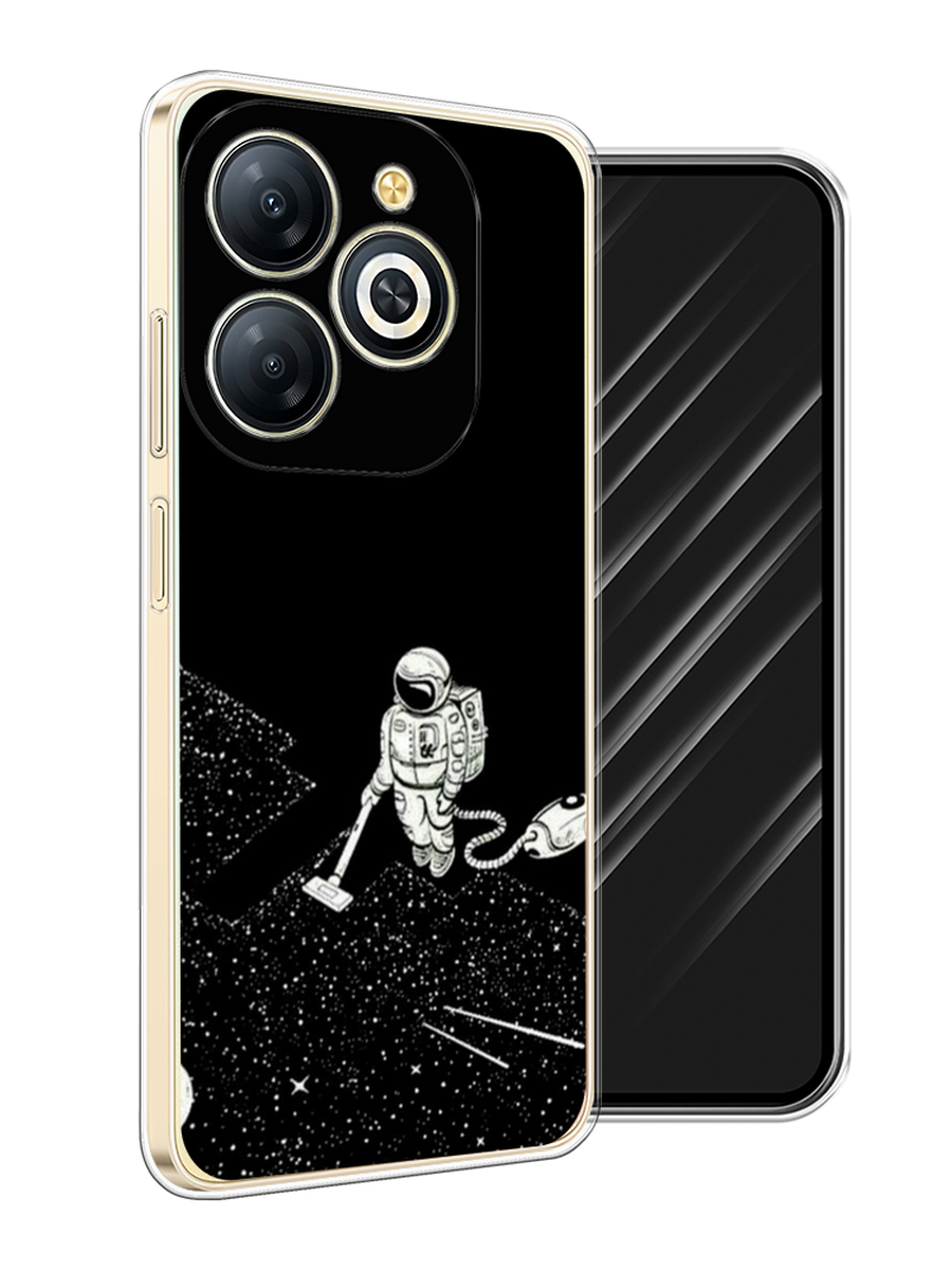 

Чехол Awog на Infinix Smart 8 Plus "Космонавт с пылесосом", Белый, 3105550-1