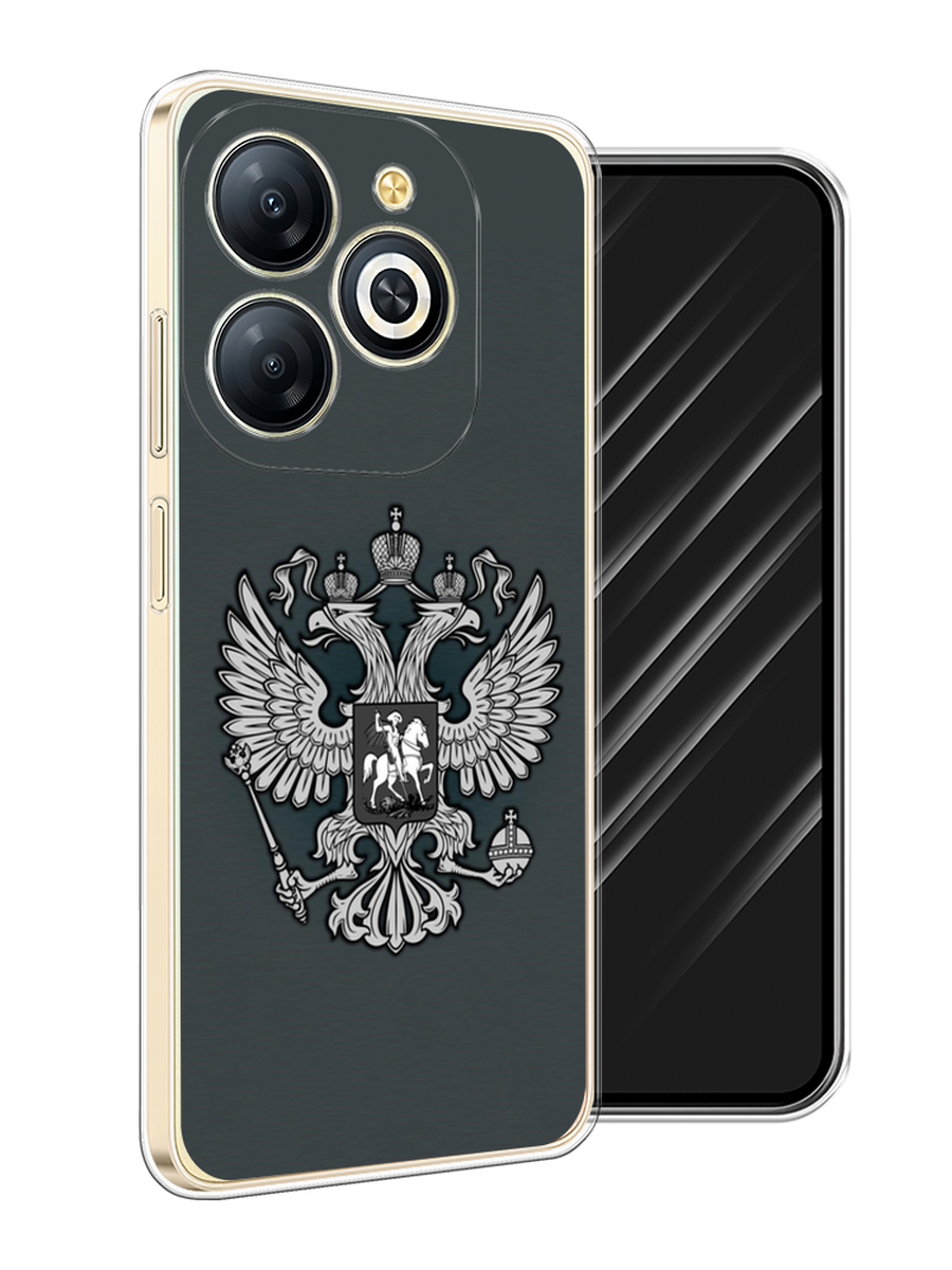 

Чехол Awog на Infinix Smart 8 Plus "Герб России серый", 3105550-1