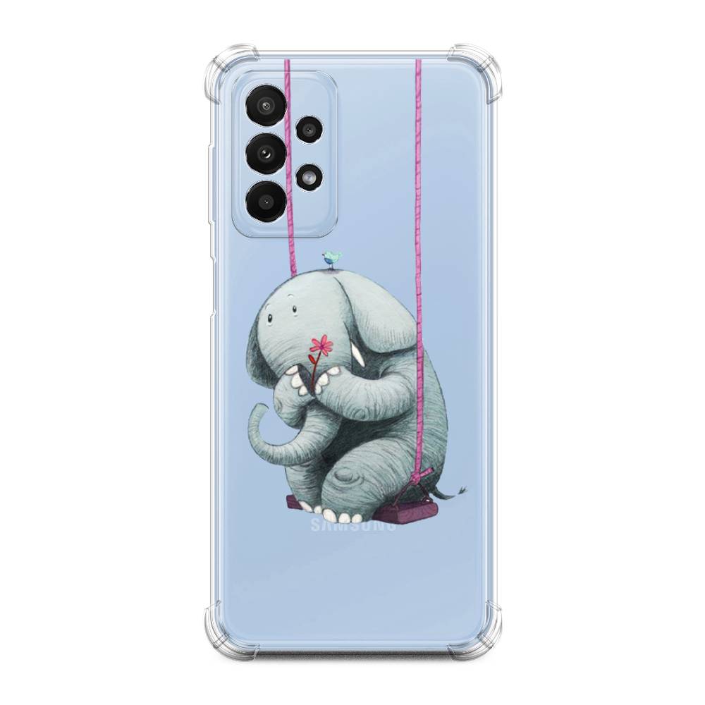 

Чехол Awog на Samsung Galaxy A23 / Самсунг Галакси А23 "Грустный слоник", Розовый, 2105051-1