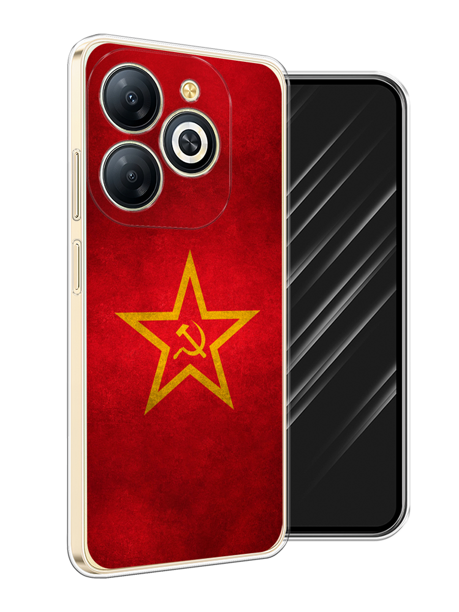 

Чехол Awog на Infinix Smart 8 Plus "Красное знамя", Желтый;красный, 3105550-1