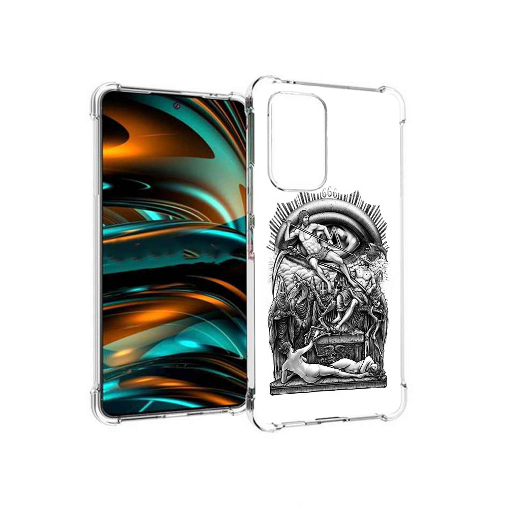 

Чехол MyPads Tocco для Samsung Galaxy A53 5G оракул черно белый (PT226911.521.528), Прозрачный, Tocco