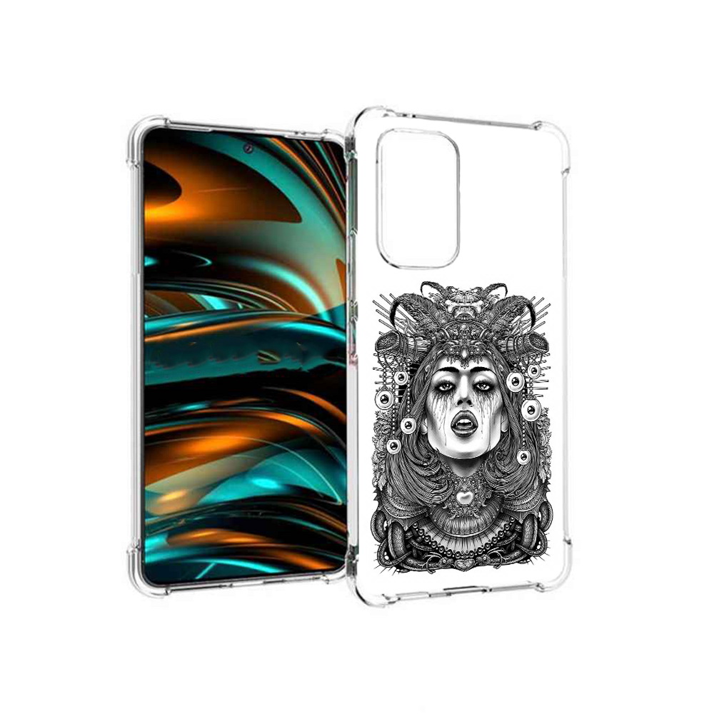 

Чехол MyPads Tocco для Samsung Galaxy A53 5G портрет девушки черно белый, Прозрачный, Tocco