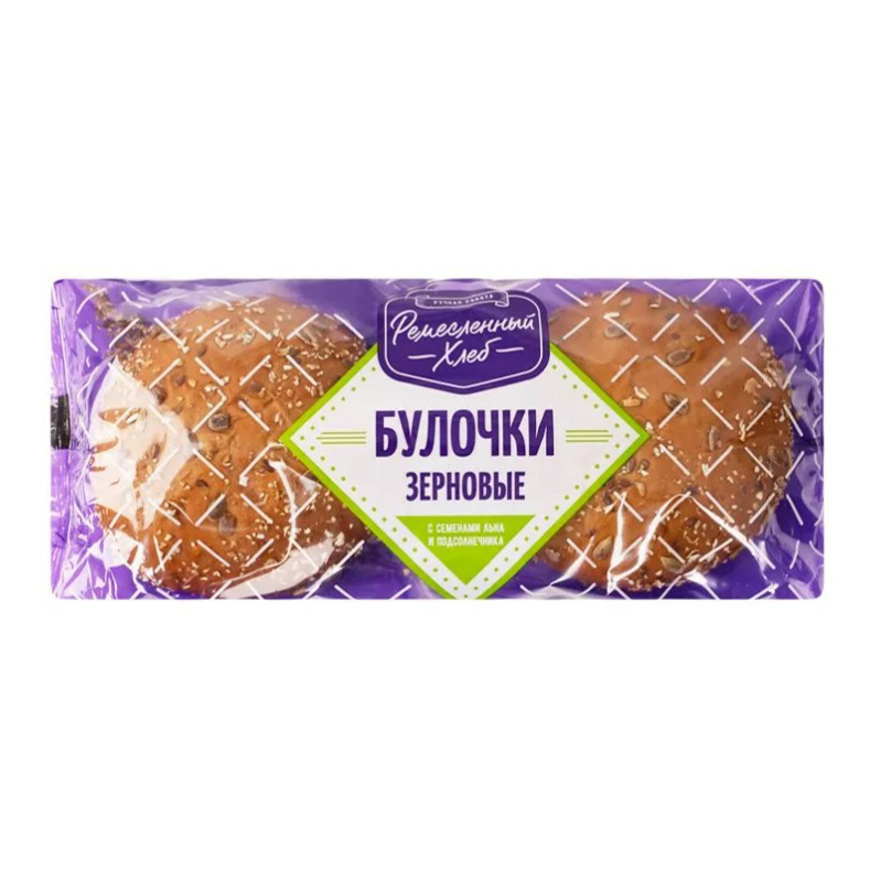 

Булочки Аладушкин зерновые с семенами льна и подсолнечника 70 г х 2 шт