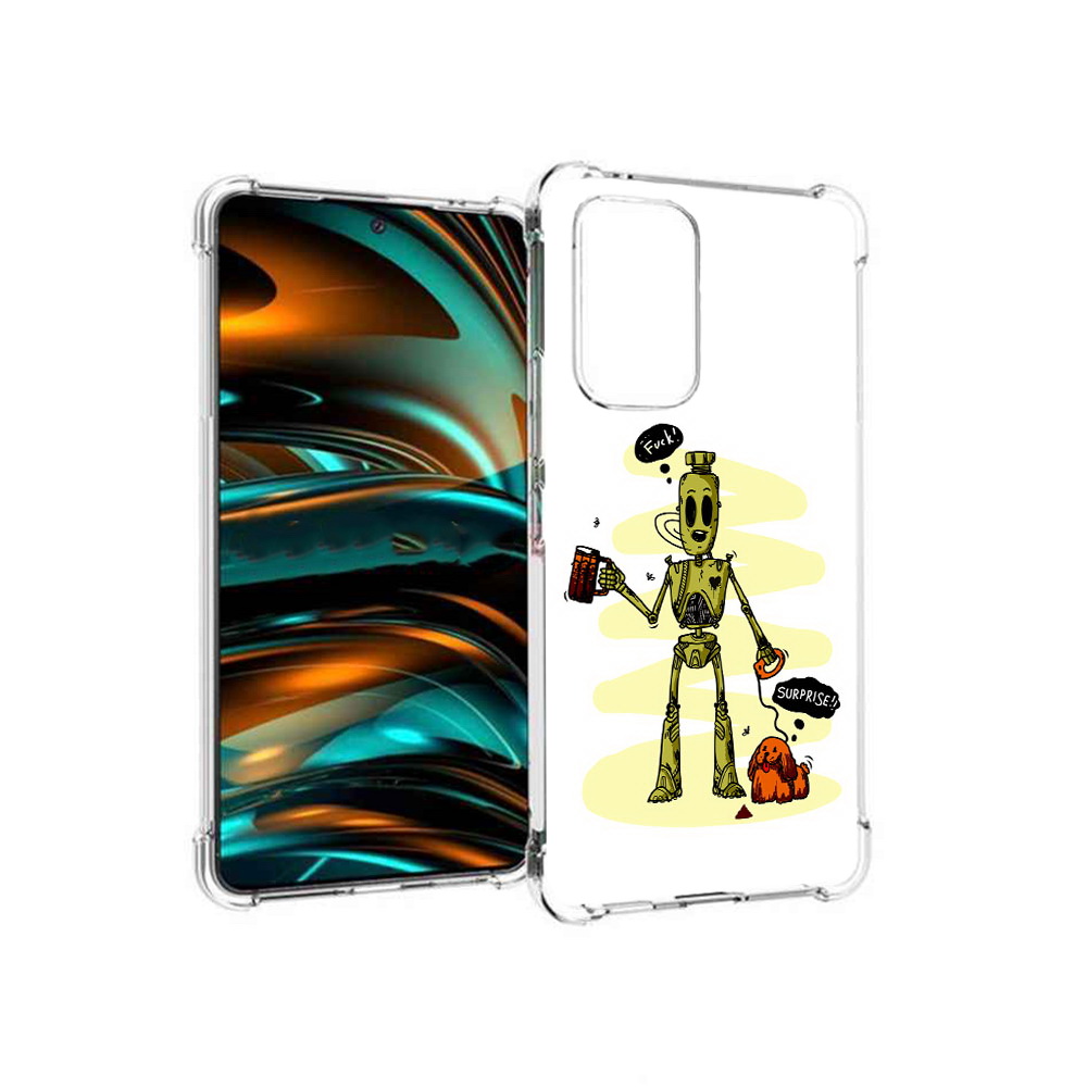 

Чехол MyPads Tocco для Samsung Galaxy A53 5G прикольный робот (PT226911.521.557), Прозрачный, Tocco