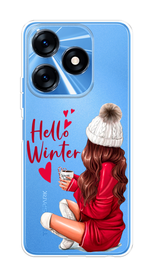 

Чехол на Tecno Spark 10/10C "Hello winter", Красный;белый;коричневый, 303550-5