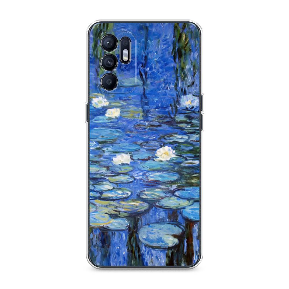 

Чехол для Oppo Reno 6 4G "Нарисованный пруд", Синий;зеленый, 257850-4