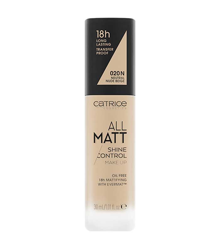 Тональная основа CATRICE All Matt Shine Control Make Up 020 N Neutral Nude Beige корректор для лица eveline art professional make up тон 05 nude 2 в 1 светоотражающий с кисточкой