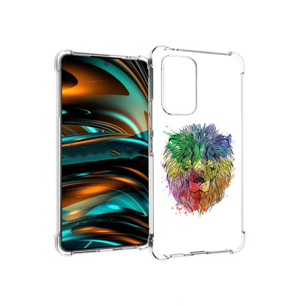 

Чехол MyPads Tocco для Samsung Galaxy A53 5G разноцветный гордый лев (PT226911.521.573), Прозрачный, Tocco