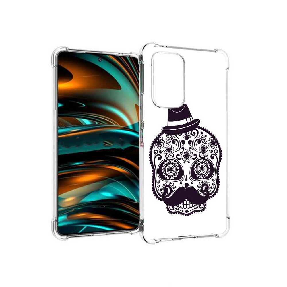 

Чехол MyPads Tocco для Samsung Galaxy A53 5G разрисованный скелет (PT226911.521.575), Прозрачный, Tocco