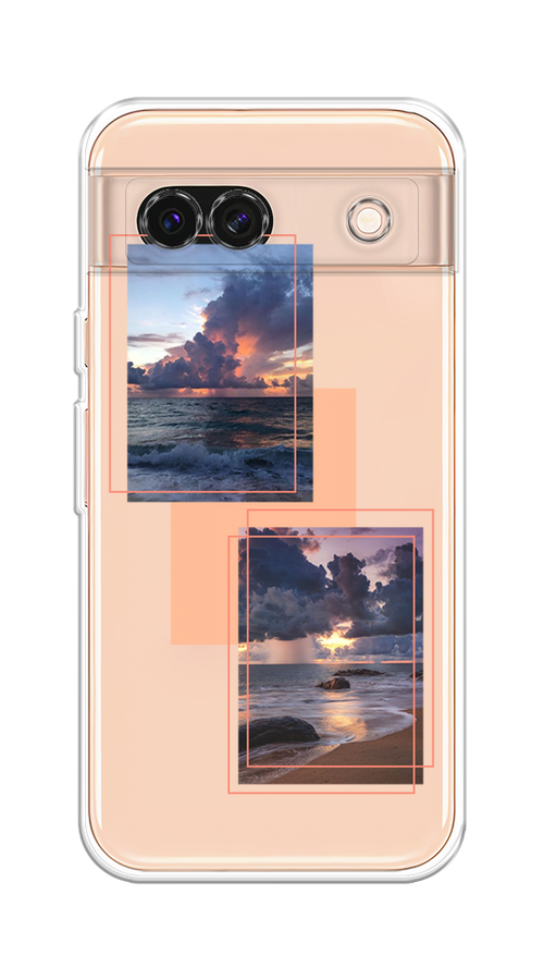 

Чехол на Google Pixel 8A "Sky collage", Розовый;прозрачный;синий, 271750-1