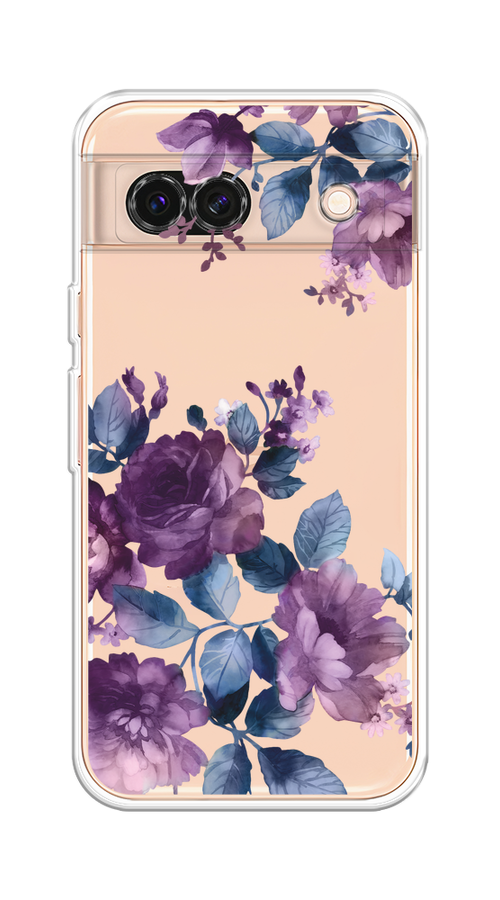 

Чехол на Google Pixel 8A "Purple Blossoms", Синий;фиолетовый, 271750-1