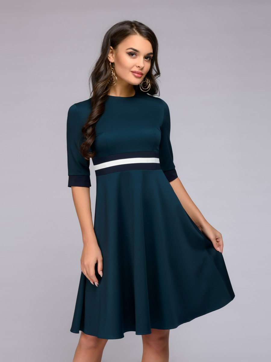 

Платье женское 1001dress DM01097 зеленое 42, DM01097