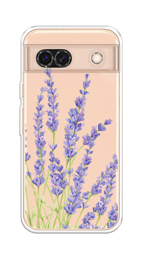 

Чехол на Google Pixel 8A "Лавандовые стебли", Фиолетовый;зеленый, 271750-1