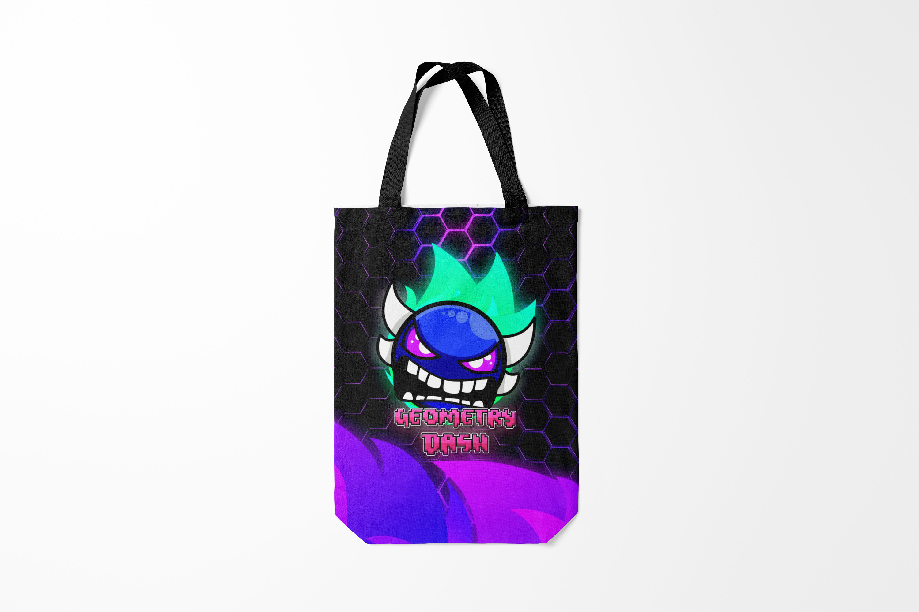 

Сумка шoппер унисекс Burnettie Geometry Dash Neon,, Geometry Dash Neon