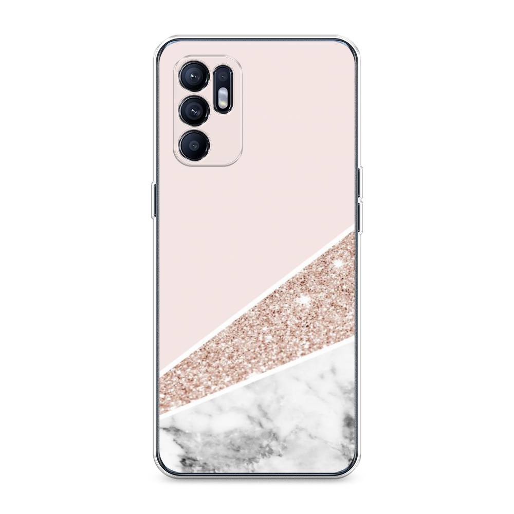 

Чехол для Oppo Reno 6 4G "Блестящий розовый мрамор", 257850-3
