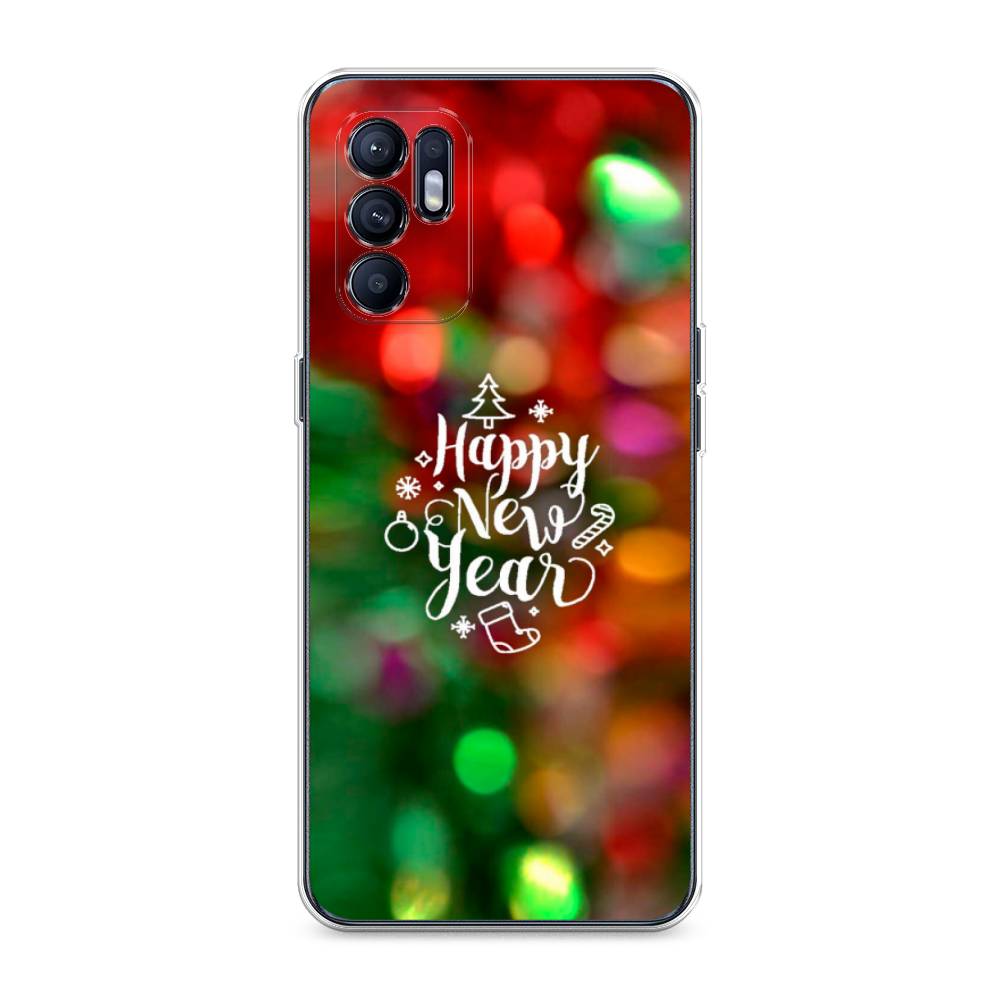 

Чехол для Oppo Reno 6 4G "Новый Год на елке", Зеленый;красный;желтый, 257850-5