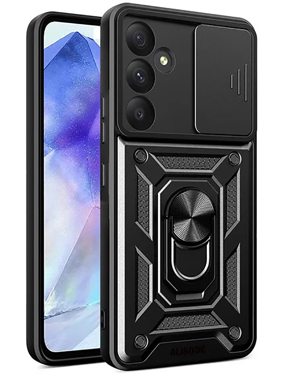 

Противоударный чехол на Samsung Galaxy A25 с защитой камеры, Черный, 780484413