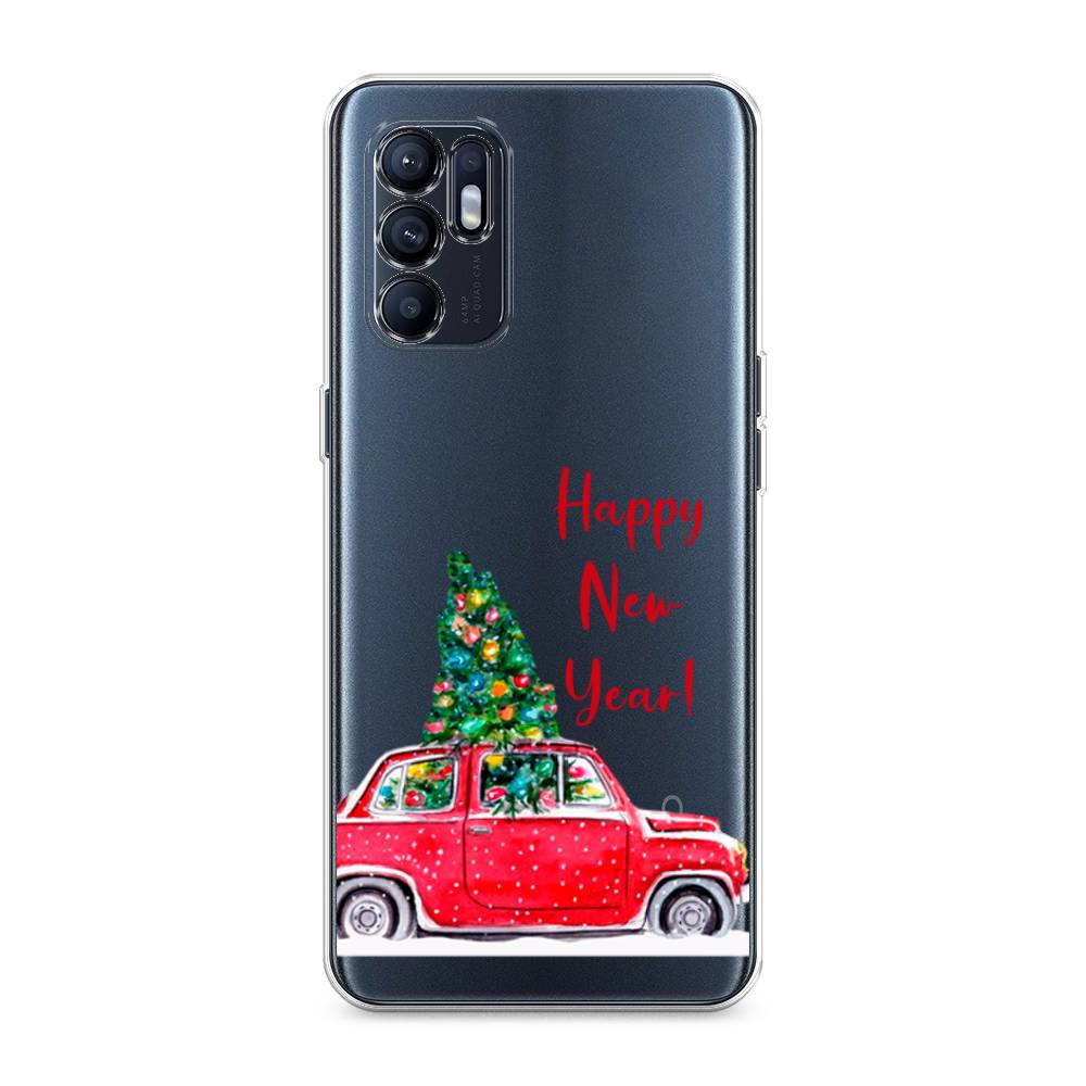 

Чехол на Oppo Reno 6 4G "Happy New Year", Красный;зеленый, 257850-5