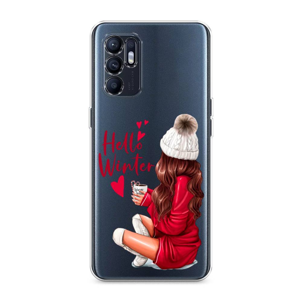

Чехол для Oppo Reno 6 4G "Hello winter", Красный;белый;коричневый, 257850-5