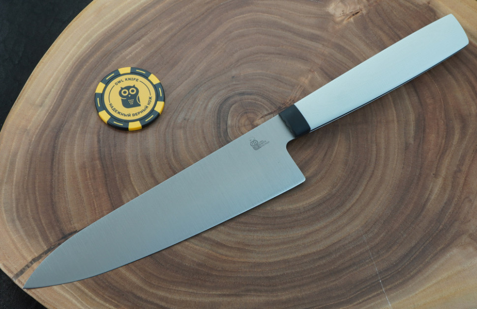 Кухонный нож Owl Knife CH160F (Elmax, белый G10)