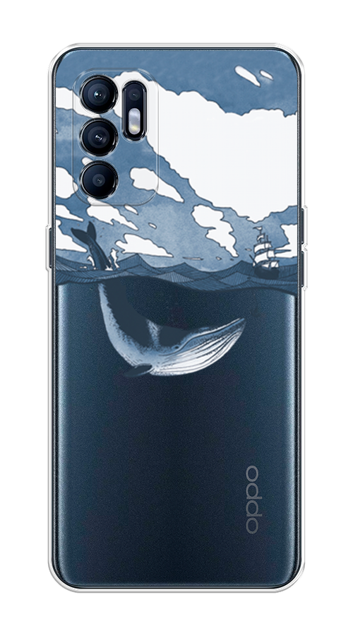 

Чехол на Oppo Reno 6 4G "Большой кит", Синий, 257850-1