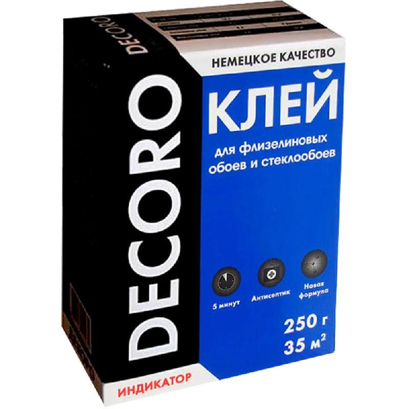 фото Клей для обоев декоро флиз 250 г decoro