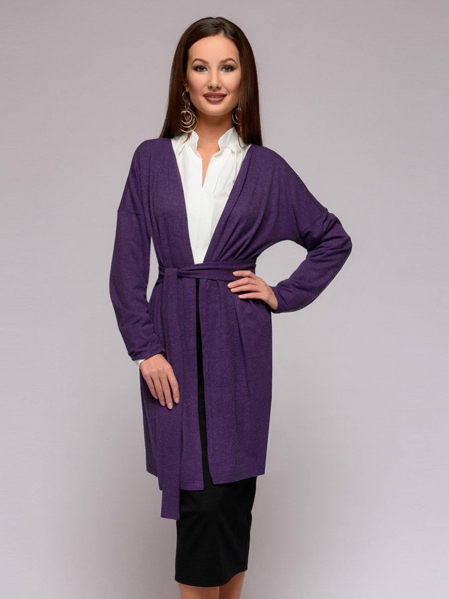 

Кардиган женский 1001dress DM01034 фиолетовый 40-42, DM01034