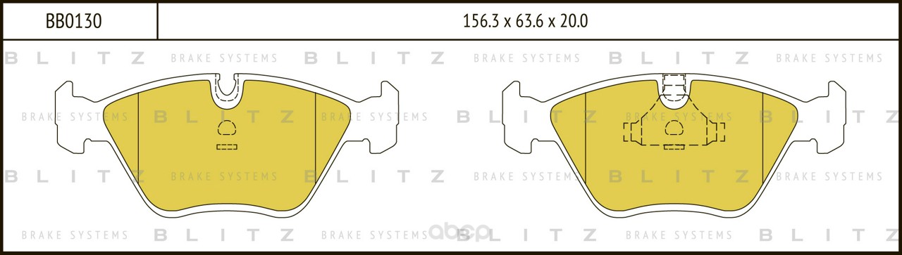 

Тормозные колодки BLITZ дисковые передние BB0130