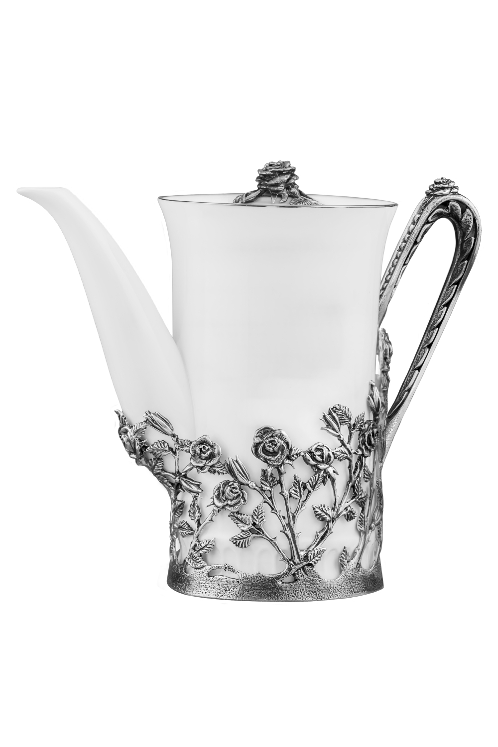 

Кофейник "Роза" черненный, Серебристый