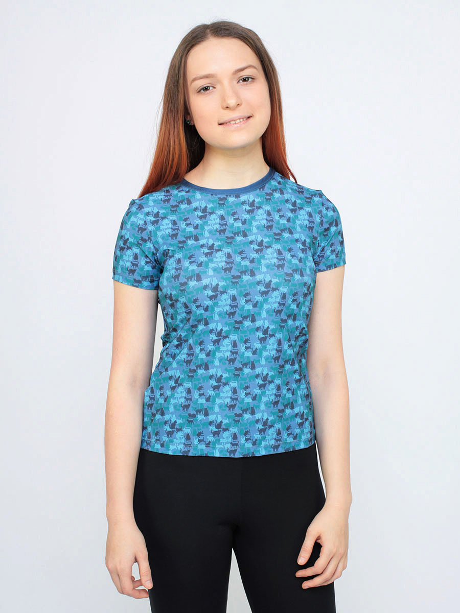 

Футболка детская CatFit 95423 цв. голубой р. 128, 95423
