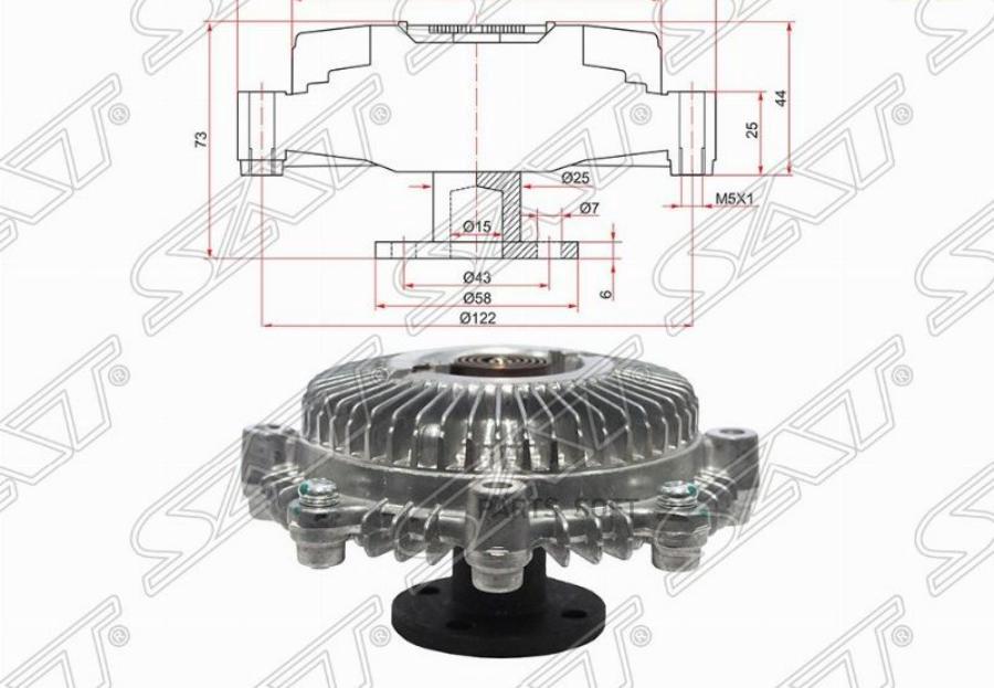 

SAT Вискомуфта TOYOTA TOWNACE,DYNA,HIACE,HILUX,2Y#/3Y#