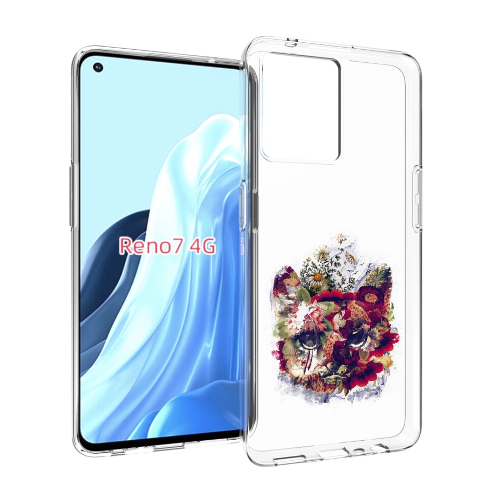

Чехол MyPads Лиса в цветах-2 для OPPO RENO 7 4G, Прозрачный, Tocco