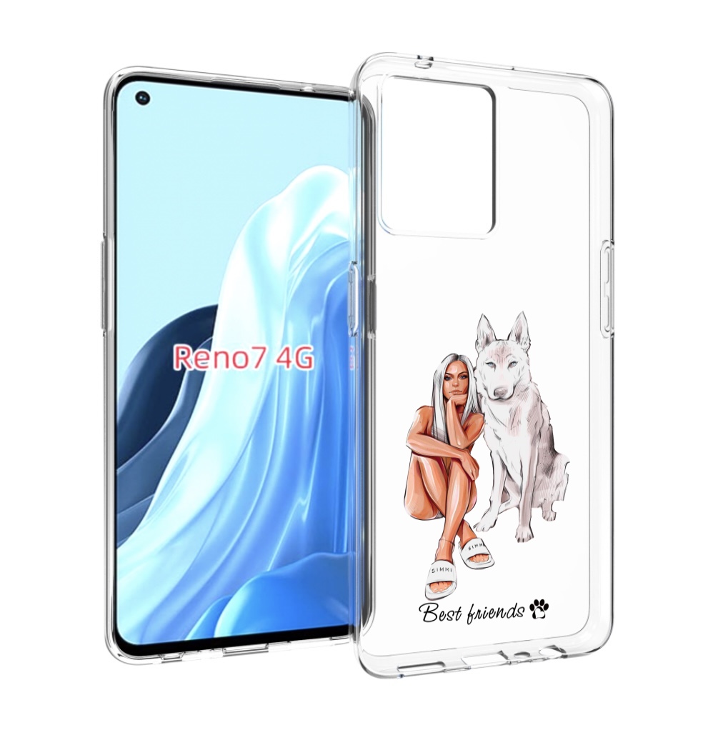 

Чехол MyPads Лучшие-друзья для OPPO RENO 7 4G, Прозрачный, Tocco
