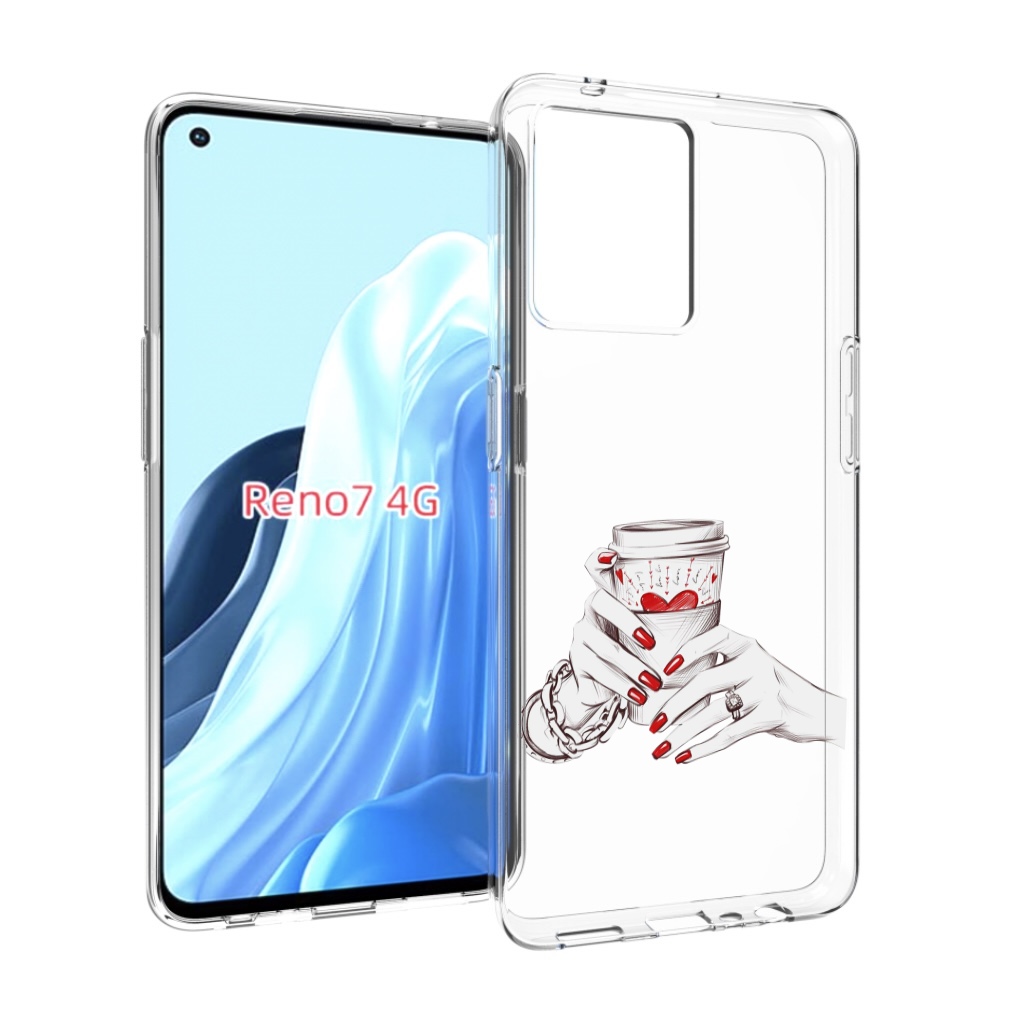 

Чехол MyPads Любовный-стакан для OPPO RENO 7 4G, Прозрачный, Tocco