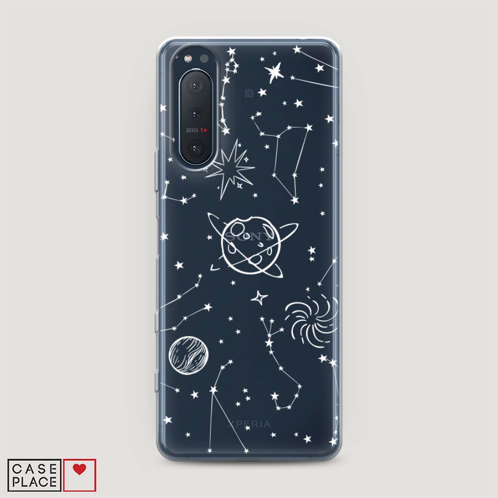 

Чехол на Sony Xperia 5 II "Планеты в космосе", Белый, 54750-2