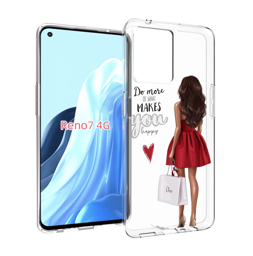 

Чехол MyPads Маленькие-радости женский для OPPO RENO 7 4G, Прозрачный, Tocco